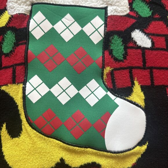 Well Worn Holiday Sweater Men’s Large Ugly Christmas With Beer Coozy Stocking - Picture 7 of 10